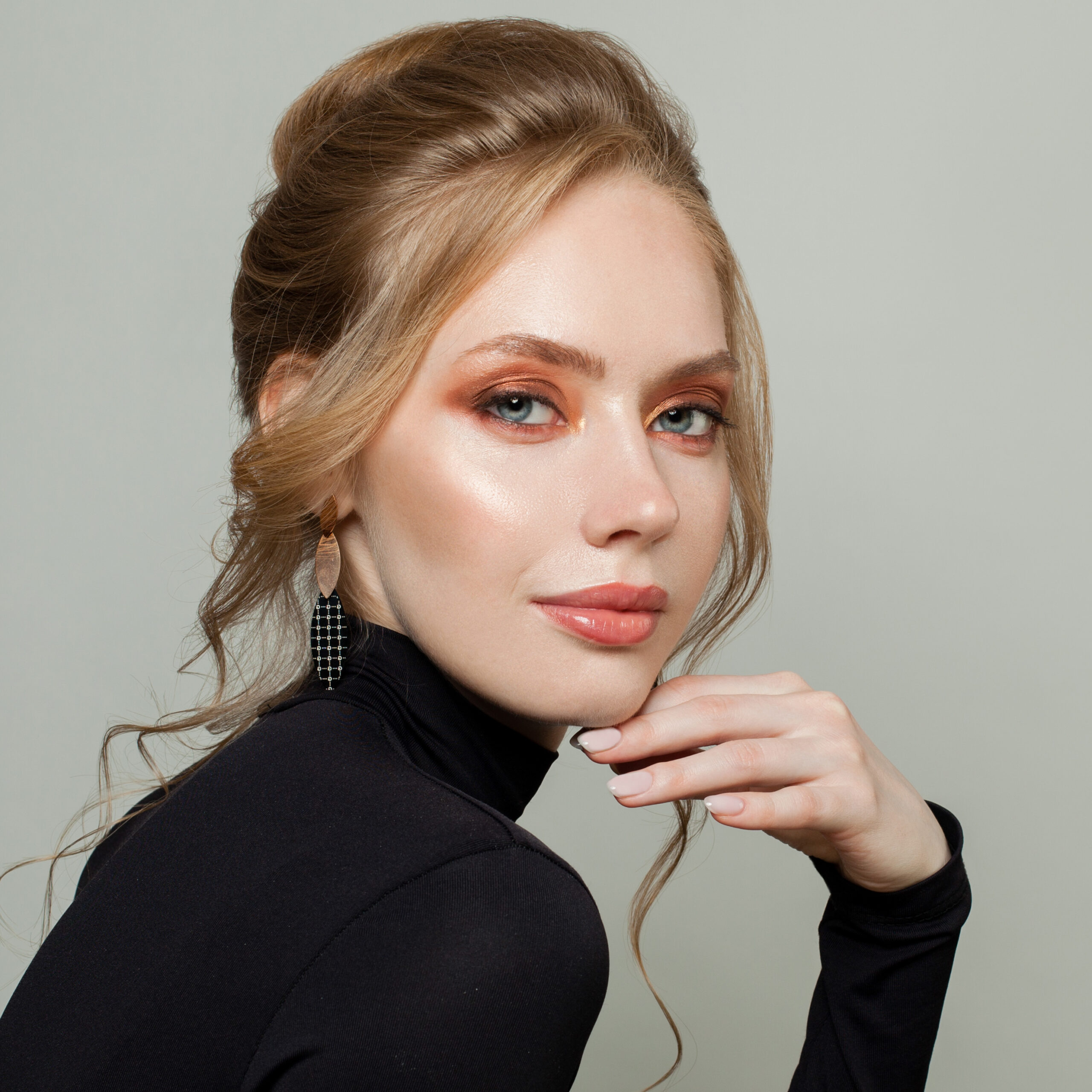 Young woman with pale skin