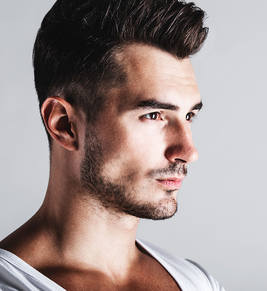 Fit man in a white undershirt