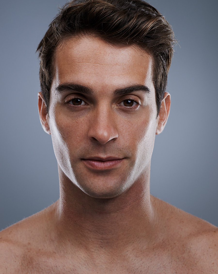 Clean shaven mature man